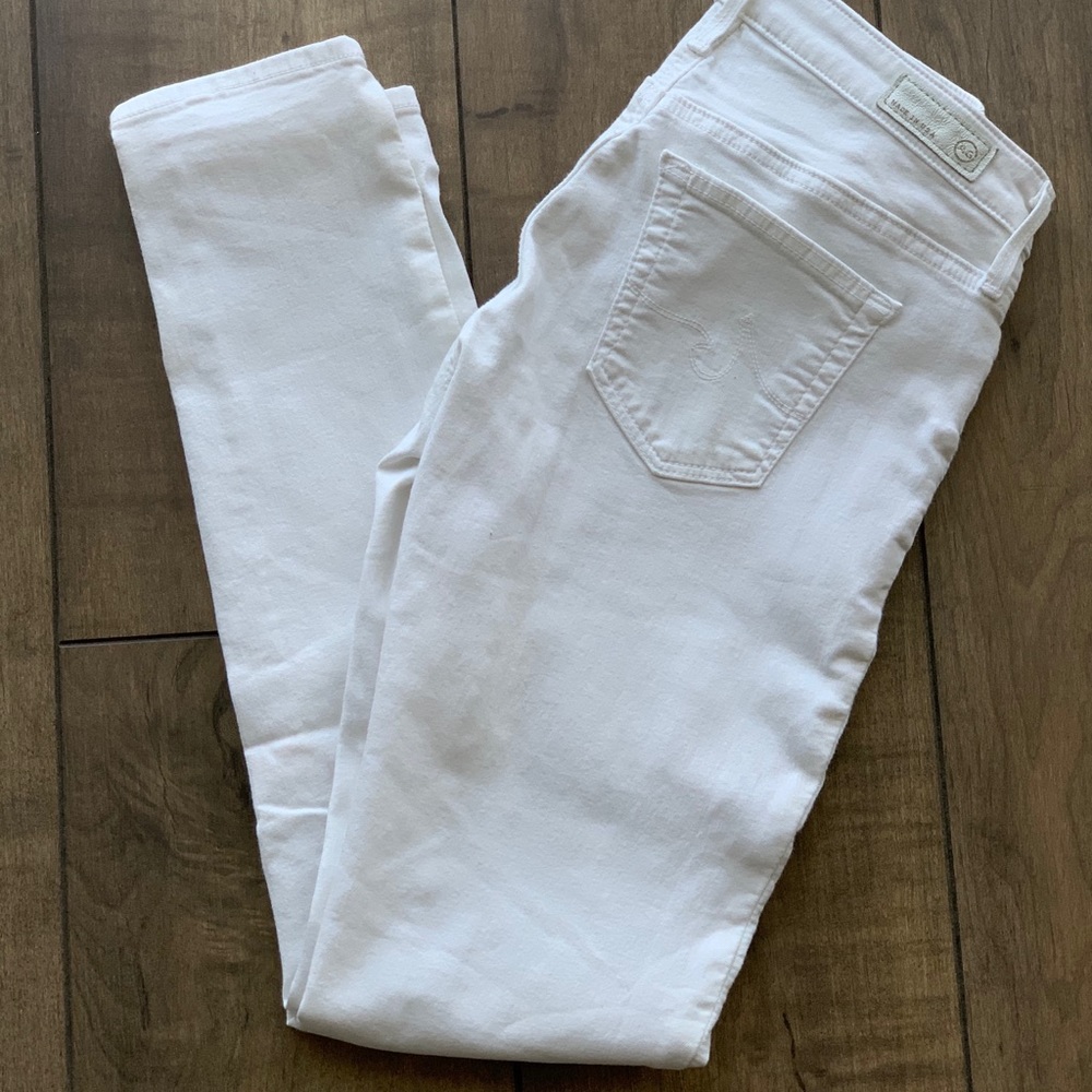 AG white skinny jeans